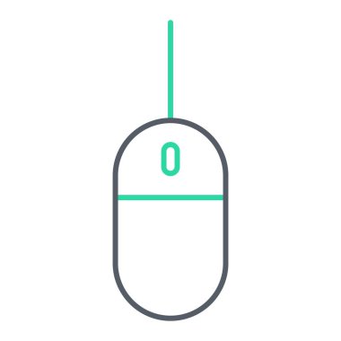 Bilgisayar faresi simgesi. Web tasarımı için kablosuz klavye vektör simgelerinin düz çizimi