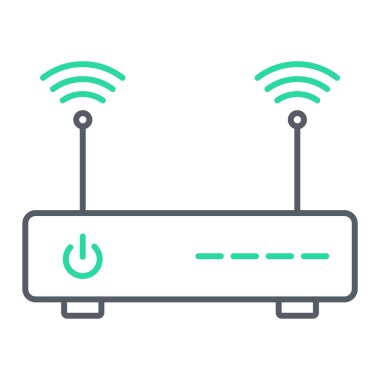 router simgesi vektör illüstrasyonu