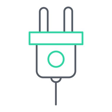 Tak vektör simgesi. Kablo hattı işareti. beyaz arkaplanda izole.