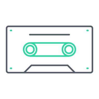 kaset ikonu. vektör illüstrasyonu