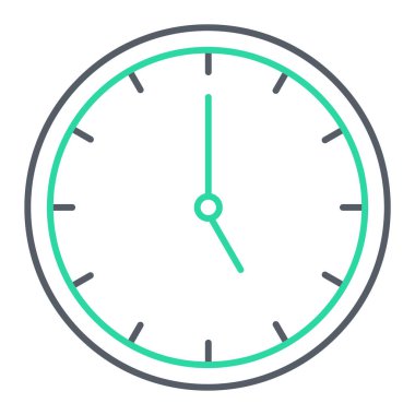 Saat simgesi vektör illüstrasyonu