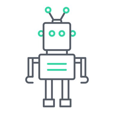 robot ikon vektör illüstrasyonu