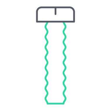 Tirbuşon simgesi. Vektör çizim