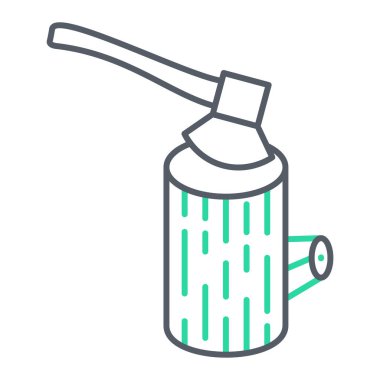 Bir şişe suyun tek bir ikonunun vektör çizimi