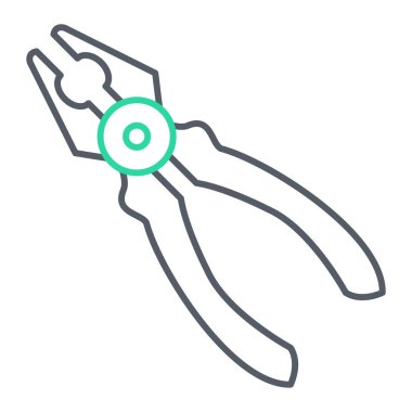 Kerpeten ikonu. Ağ için ustura vektör çizgisi ögesinin özeti