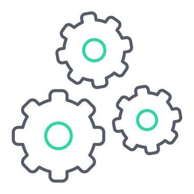 dişli simgesi vektör illüstrasyonu