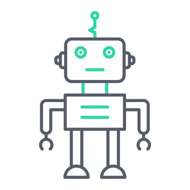 robot ikon vektör illüstrasyonu