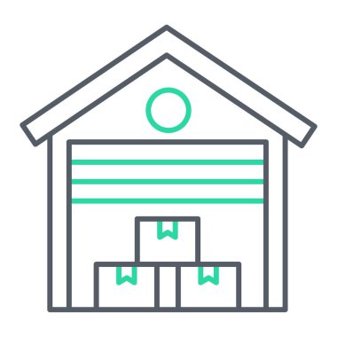 Teslim vektör simgesi işareti. izole edilmiş sınır sembolü çizimi