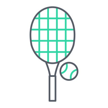 Tenis raketi simgesi vektör illüstrasyon tasarımı
