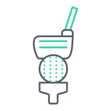 Golf topu ikonu vektör illüstrasyonu