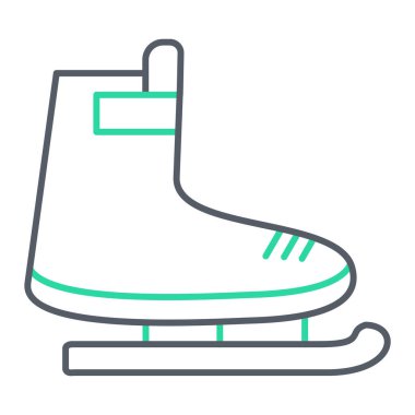 Buz pateni ikonu. Web için snowboard vektör simgelerinin özet çizimi