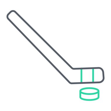 Hokey sopası ikonu. Spor malzemeleri sembolü. vektör illüstrasyonu