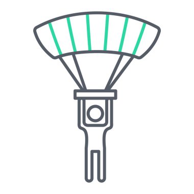 Tripod 'un tek izole çizgi simgesinin vektör çizimi