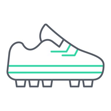 Buz hokeyi bot ikonu. Beyaz arkaplanda ana hatlı spor ayakkabı vektör resimleme çizelgesi