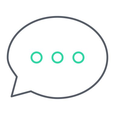 Sohbet kabarcığı vektör illüstrasyonu