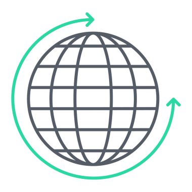 Küresel simge vektör illüstrasyonu