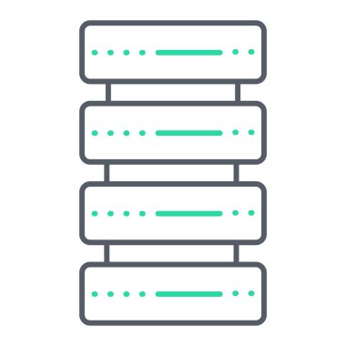 veritabanı. Web simgesi basit illüstrasyon