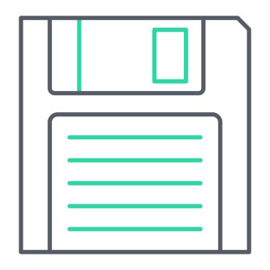 Disket simgesi. Web tasarımı için disket vektör simgelerinin düz çizimi