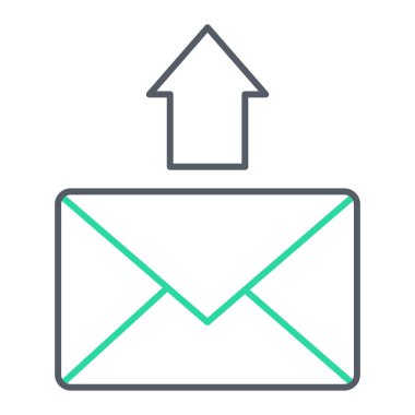 zarf e- posta simgesi vektör illüstrasyonu