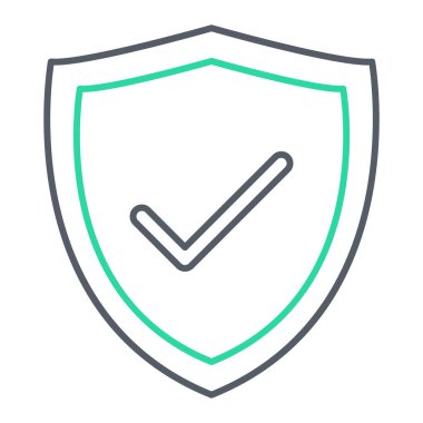 kalkan simgesi, vektör illüstrasyonu