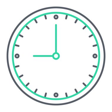 Saat simgesi vektör illüstrasyonu