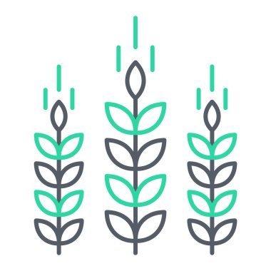 Web ve mobil uygulama tasarımınız için beyaz arkaplanda izole edilmiş buğday simgesi vektörü, mısır logosu kavramı