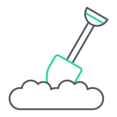 kürek simgesi vektör illüstrasyonu