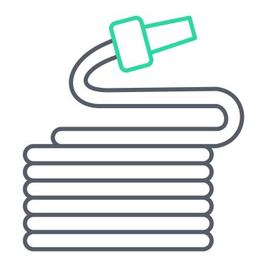 Sıcak havanın çizgi simgesi, vektör illüstrasyonu