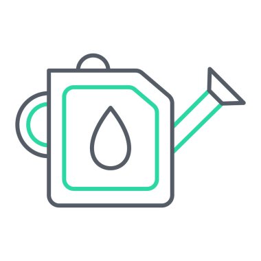 Sulama kutusu vektörü. İnce çizgi işareti. izole edilmiş sınır sembolü çizimi