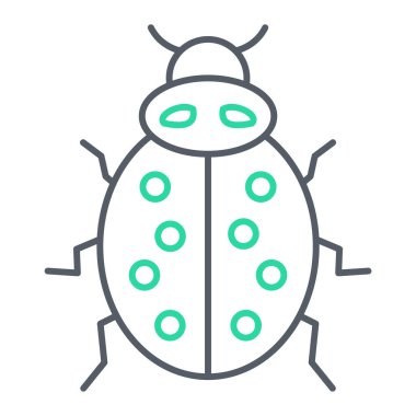 Uğur böceği. Web simgesi basit illüstrasyon