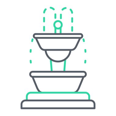 Çeşmenin basit vektör illüstrasyonu