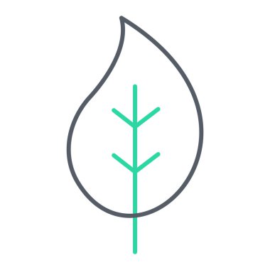 Yaprak ikonu vektör illüstrasyonu