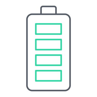 pil şarj ikonu. Web için enerji vektör simgelerinin özet çizimi