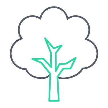 ağaç simgesi vektör illüstrasyonu