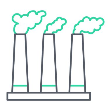 Fabrika binası ikon vektör illüstrasyonu