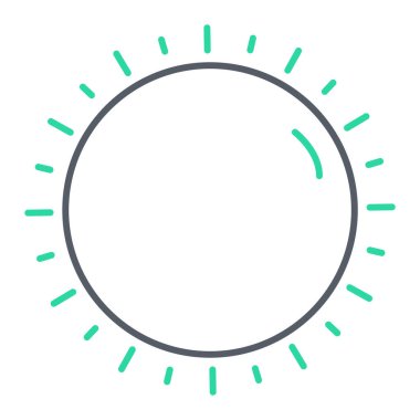 Güneş ikonu. vektör illüstrasyonu