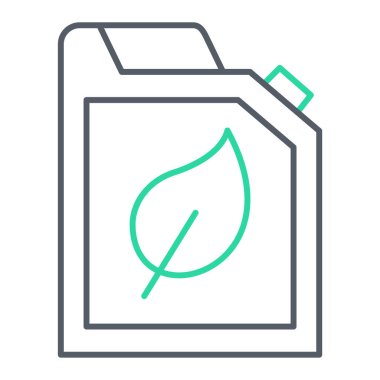 Çevre dostu ikon. Yaprak kutucuğu vektör çizgisi tasarımının basit çizimi.