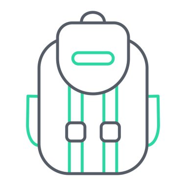 sırt çantası simgesi vektör illüstrasyonu