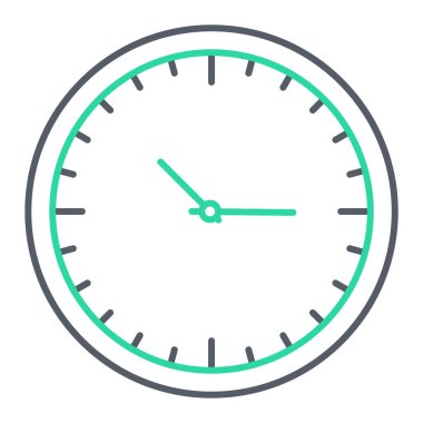 Saat simgesi vektör illüstrasyonu