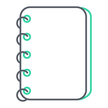 Not ve kalem ikonu vektör illüstrasyon tasarımı içeren dizüstü bilgisayar