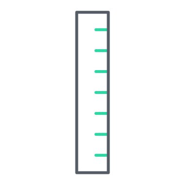 Cetvel simgesi. Ağ için bant vektör simgelerinin basit illüstrasyonu