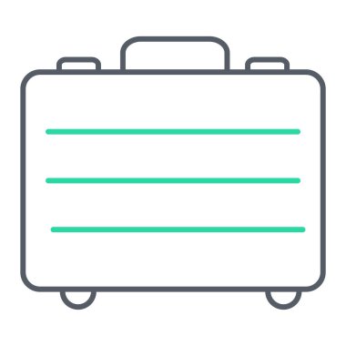 bavul ikonu vektör illüstrasyonu