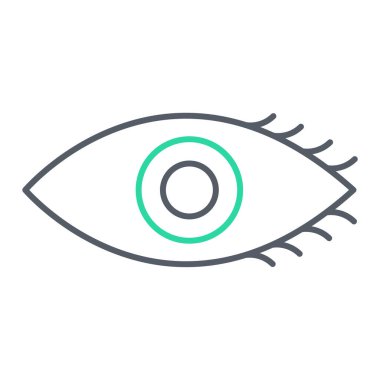 Göz çizgisi simgesi, vektör çizimi