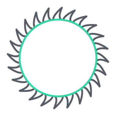 Güneş ikonu. Web için yaz çiçeği vektör simgelerinin basit çizimi