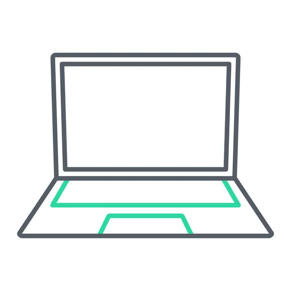 Laptop Med Teknik Och Dator Vektor Illustration Grafisk Design — Stock vektor