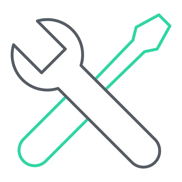 Wrench Screwdriver Web Icon — Stock Vector