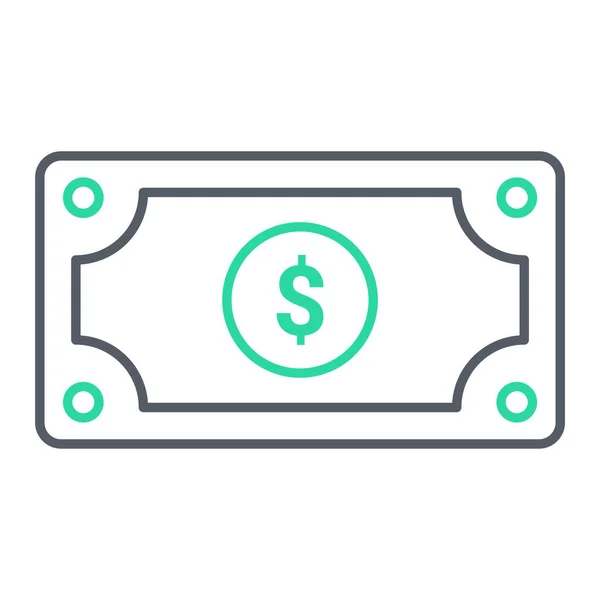 Dollar Bill Icon Vector Illustration — Stock Vector