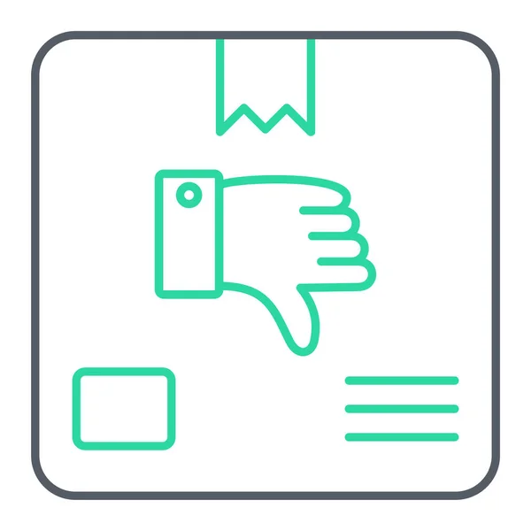 Mano Con Pulgar Hacia Abajo Icono Ilustración Vectorial — Vector de stock