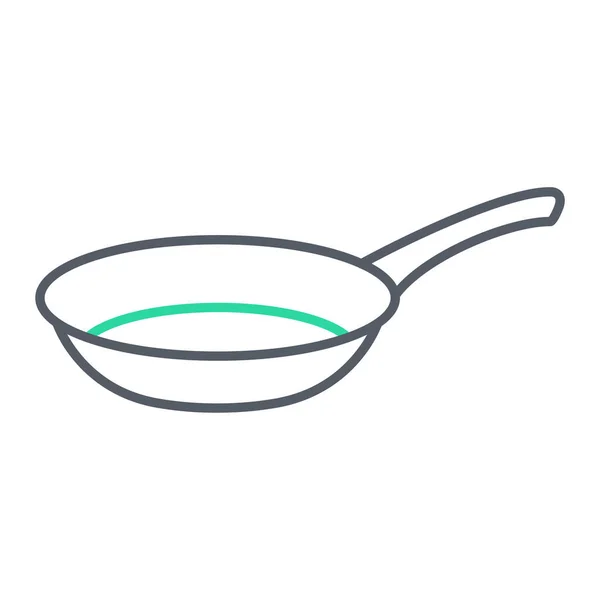 Kitchen Utensils Icon Outline Illustration Frying Pan Vector Icons Web — ストックベクタ