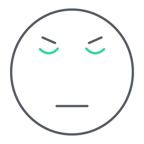 Ícone Emoticon Facial Ilustração Vetorial — Vetor de Stock